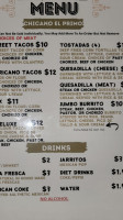 Tacos Frank menu