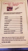 Caldos De Gallina Chivi menu