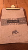 Pata De Elefante menu