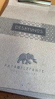 Pata De Elefante menu