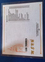 Las Torres menu