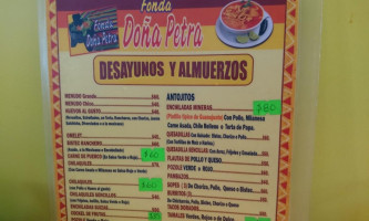 Subway menu