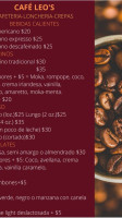 Cafeteria Loncheria Leo's Carta