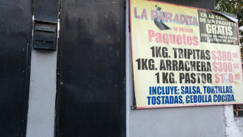 La Paradita Tampico menu