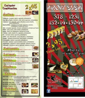 Hiroky Sushi menu