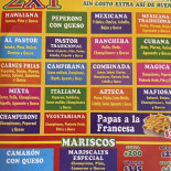 Mariscaly's Pizza Carta