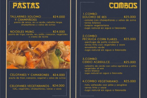 Mung Comida Oriental menu