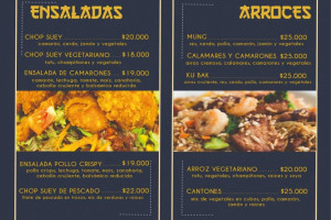 Mung Comida Oriental menu