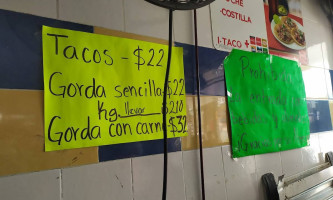 Tacos El Tope menu