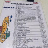 Tacos El Cuñao Carta