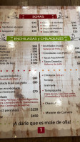 Azcatlmolli menu