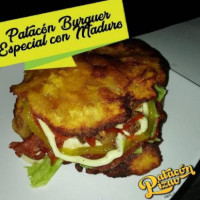 Patacon Pizao; 100% Sazon Valluna. food