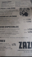 Restaurante Zaza menu