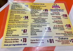 Cemitas El Carmen menu