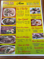 Pho Huyen menu