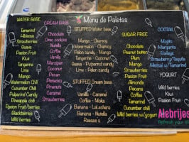 Neveria Alebrijes menu