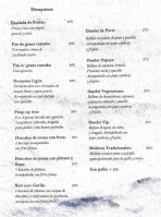 Spirulina menu