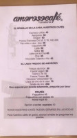 Amorosocafé menu