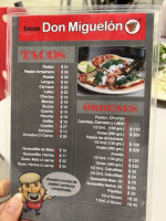 Tacos Don Miguelón menu