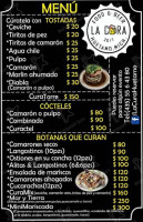 La Cura Huetamo menu
