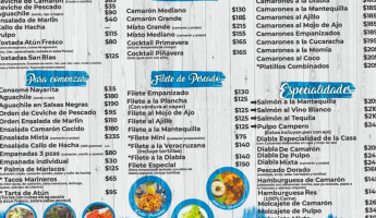 Mariscos Las Palmas menu