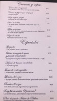 El Madrigal menu