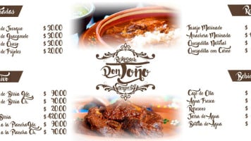 Campestre Don Toño menu