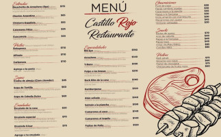 Castillo Rojo menu