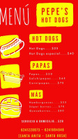 Pepe Hot Dogs menu
