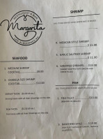 Margarita Restaurant Bar menu