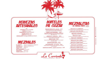 La Corriente Cevicheria Nais menu