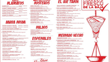 La Corriente Cevicheria Nais menu