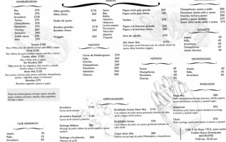 Amor Mio Café menu