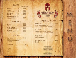El Espartako menu