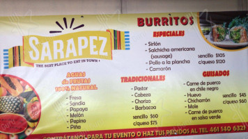 Sarapez menu