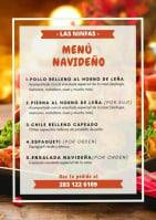 Las Ninfas menu