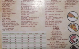 Jeronimos Y Pizzería menu