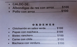 La Tatagüila menu