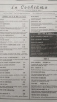 La Cochiñera Seafood menu