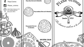 Pizza Cronos menu
