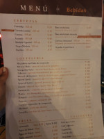 Terraza Istmo menu