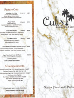 Culi's Restaurant & Bar menu