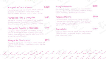 Villa Marina Ensenada menu