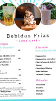 Luna Café menu