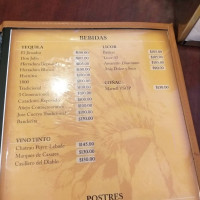 La Arrachera menu