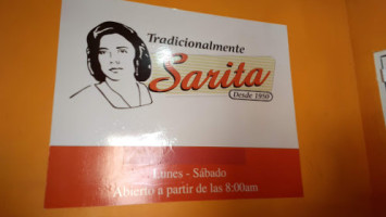 Tortas Sarita menu