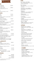 Moka Restaurant Cafe menu