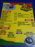 Taquería Y Cenaduría Analla menu