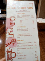 Mil Hornos menu