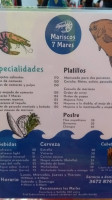 Mariscos 7 Mares menu